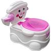 KigerNee Vasino per bambini rosa premium - WC educativo con faccina sorridente, contenitore rimovibile + porta carta, sedile WC rimovibile per bambini a partire dai 6 mesi (altezza 19 cm)
