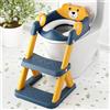 COOSEYA Sedile WC per bambini, per imparare a usare il vasino, 2 in 1, per ragazzi e ragazze, tappetino imbottito impermeabile con sgabello antiscivolo