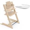 Stokke Seggiolone Stokke Tripp Trapp (Natural) Con Vassoio (Bianco) - Include Sedia, Baby Set 2 Per Bambini Da 6 a 36 Mesi - Regolabile, Ergonomico e Facile Da Pulire