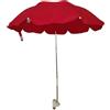 COSE DA CASA Mini Ombrellone ombrellino parasole per sdraio bimbi sedia da mare spiaggia 65cm con aggancio universale passeggino (ROSSO)