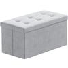 Pouf Puff Pieghevole Stoccaggio Ottomano Poggiapiedi Sgabello Contenitore Cassap