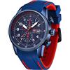 AIMES Orologi sportivi da uomo Multifunzione Impermeabile Cronografo Luminoso Cinturino in Silicone Uomo Moda Business Orologio da Polso, Rosso e blu