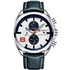CURREN Orologi al quarzo per gli uomini di marca originale multi-funzione calendario stile impermeabile ragazzi orologio da polso in pelle 8324, verde scuro, Orologi al quarzo
