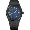 Generic Orologio meccanico da uomo in vetro zaffiro in acciaio PVD rosa/nero con movimento NH35, Nero e blu.