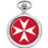 Giftshop UK Orologio da tasca Sovrano Militare Ordine di Malta Full Hunter, Metallo color argento, 45mm Diameter, Moderno