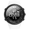 KXAITO Orologi da uomo Sport Outdoor Impermeabile Militare Orologio Data Multi Funzione Tattiche LED Face Alarm Cronometro per gli Uomini 6256, Quadrante nero con cinturino bianco, Large, Militare