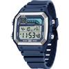 Forrader Orologio digitale da uomo, sportivo, impermeabile, militare, multifunzione, con LED/sveglia/data, Blu