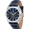 Maserati Orologio Uomo in Acciaio, Cronografo, Analogico, 43 mm, Collezione VELOCITA', Cinturino Pelle - R8871652001
