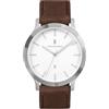 Lilienthal Berlin Huxley Argento Bianco Pelle Marrone, Argento, Cinturino