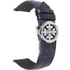 ROUHO Sgancio Rapido Ricambio Cinturino Orologio Vera Pelle Chiusura Deployante Cinturino Orologio per Patek Philippe-Blu 21mm