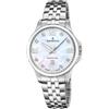 Candino SWISS Orologio Donna Analogico Acciaio Inossidabile 316L Argento - Quarzo - Vetro zaffiro alta resistenza - Impermeabile 5 ATM - Calendario C4766/1 - Couple Classic