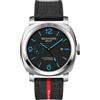 SEAKOSS GMT Orologio da uomo automatico da 45 mm, datario 10 ATM, impermeabile, movimento gabbiano ST2557, luminoso, in acciaio inox, vetro zaffiro, meccanico, colore: argento-nero e blu