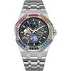 DAXIAOYU Orologio da uomo meccanico a carica manuale, orologio da polso in acciaio inox, cinturino a diamante, cielo stellato, design luminoso, orologi alla moda per uomo