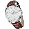SKMEI Orologio da uomo Business Dress Classic Fashion Casual Pelle nera Quarzo Analogico Impermeabile Calendario Data Luce Semplice Orologi da polso Papà Padri Regali, Cinturino marrone, cassa in