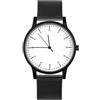 CXML&DASHE Orologio Antiorario - Lancette Inverse & Numeri Invertiti, Movimento al Quarzo Inverso, Design Minimalista Non Convenzionale (Orologio Unico)