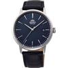 Orient Contemporary Stylish Maestro - Orologio Uomo Automatico a Carica Manuale Casual Cinturino In Pelle Blu Cassa In Acciaio Quadrante Blu - RA-AC0E04L30B RA-AC0E04L