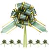 M METERXITY 20pz Grande Fiocco a Strappo 6 15cm Nastro a Strisce Albero Plasticaa Bordo Dorato Fiocchi Nastro per Confezioni Regalo/Matrimoni Fiocchi Strappo Raso [Fiocco Regalo Verde]