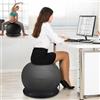 HDaspijh Sedia Con Palla Da Yoga,Sedia A Sfera Fitness Con Base Stabile Gonfiabile Per Palestra Di Casa, Ufficio, Per Adulti/Gravidanza, Migliora La Postura Seduta, Φ55/65/75 Cm, Portata: 160 Kg,75cm