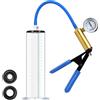 Generico Pompe del pene a vuoto con maniglia e manometro pompa del pene giocattoli del sesso per gli uomini, pompa ingrandimento estensore masturbare per uomo cazzo stretching (63.5mm)