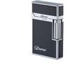 YTMY (Venduto senza gas) Accendino portatile a gas butano ricaricabile con fiamma morbida, accendino regalo (argento)
