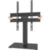 Hemuduplus Supporto TV da Tavolo, Staffa TV da 27 a 60 Pollici, Supporto TV Girevole 70º, 9 Livelli Regolabili in Altezza, Piedistallo TV Regge Fino a 40 kg, Staffa TV Max Vesa 400X400mm