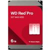 WD Red Pro 6TB NAS Hard Disk Interno 3,5 - 7200 RPM, SATA 6 Gb/s, CMR, Cache da 256MB