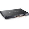 Zyxel Switch PoE a 24 porte da 2,5 Gb | PoE++ con 4 porte SFP+ da 10 GbE | Switch ad accesso multi-Gig-L3 gestito da cloud | Doppia alimentazione, AC 700 W/DC 1440 W | SMB [XMG2230-28HP]