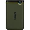 Transcend StoreJet 25M3G da 2 TB, disco rigido esterno robusto 2,5 con interfaccia USB Type-C USB 3.1 Gen 1, con velocità elevate e pulsante di backup one-touch, verde - TS2TSJ25M3G