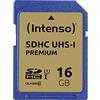 Intenso Premium Scheda di memoria SDHC da 16 GB, Class 10 UHS-I