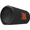 JBL BassPro Tube 12 30cm Subwoofer Auto Amplificato, Sub Auto a Tubo con Amplificatore Classe D 450W max, Potente Amplificazione dei Bassi, Porta Brevettata per il Flusso dei Bassi, con Telecomando