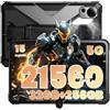 FOSSiBOT DT3 Rugged Tablet, Batteria 21560 mAh, 32GB+256GB/2TB, Tablet Android 15, Ricarica Rapida 66W, Display 10.4 2K IPS, Wi-Fi 6, IP68/IP69K, 64MP+32MP, Face ID/OTG/GPS (Neros)