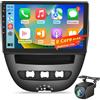 LORPHEIR 8-Core Qualcomm 4+64G Autoradio Android per Toyota Aygo/Peugeot 107 / Citroen C1 2005-2014, Schermo Tattile IPS 10 Pollici, Wireless CarPlay & Android Auto, DSP Hi-Res Audio, Telecamera AHD/DAB