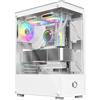 EMPIRE GAMING - Case da Gioco PC Gaming CM-241 - ARGB Media Torre ATX, Micro-ATX e ITX - 3 Ventole 120 mm 3 pin 5 Volt LED RGB Indirizzabile - MB Sync - Mid Tower Bianco