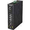 D-Link dis-200g-12s - Switch Industriale 12 Porte (10 Gigabit E 2), per Guida DIN, Adatto per Condizioni Estreme -40 °C A 65 °C, erps, VLAN, QoS, igmp, addizionando collegamenti
