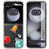Tumundosmartphone Cover Silicone Anti Colpi per Samsung Galaxy Z Flip 5 5G Disegno Spazio Disegni