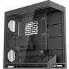 HAVN Case Mid Tower per PC HS 420 VGPU Dual-Chamber ATX nero | Kit GPU verticale PCIe 5.0, ventole 11x 140mm e supporto radiatore 3x 420mm, gestione cavi SimpliCable, vetro temperato, hub ventola PWM
