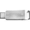 Intenso cMobile Line 64 GB - Chiavetta USB 3.2 Gen 1x1 USB-C & USB-A, Argento