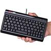 M MC Saite Tastiera super mini MCSaite, tastiera USB, 78 tasti, nera, compatta e salvaspazio, layout US QWERTY per uso professionale o industriale per computer portatili, Mac Notebook