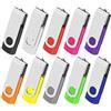 ARETOP Cle USB 16 GB - Chiavetta USB 2.0 - Confezione da 10 unità di memoria stick USB Flash Drive archiviazione disco pendrive per computer portatile/PC/auto (10 colori)