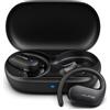 JLab JBuds Open Sport Earbuds - Cuffie Wireless Open Ear, Auricolari Sportivi con Ganci per Orecchie, 26 Ore di Autonomia, Ideali per la Corsa, IP55 Resistenti al Sudore, Bluetooth Multipoint, Nero