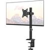 PUTORSEN Supporto per monitor LCD da 13-34 pollici, fino a 10 kg, supporto da tavolo, 1 monitor regolabile in altezza, inclinabile, orientabile, 2 opzioni di montaggio, VESA 75 x 75/100 x 100, nero