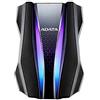 Adata HD770 HDD esterno 2,5 USB3.2, 2TB, nero, design robusto, illuminazione RGB, IP68 impermeabile e antipolvere, resistente agli urti