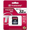 Transcend TS32GSDHC10 Scheda di Memoria SDXC da 32 GB, Classe 10