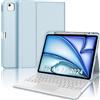 WINCHKING Custodia Tastiera per iPad Air 13 M4 2026/M3 2025/M2 2024 con Touchpad, Bluetooth Magnetica Staccabile, Cover con Italiano QWERTY Tastiera per iPad Air 13 Pollici M4/M3/M2, Azzurro
