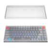 Geekria Cover Antipolvere per Tastiera, Cover per Tastiera Compatta al 75% a 84 Tasti,Compatibile con Keychron K2,Logitech POP Keys Mechanical,Logitech MX Mini Tastiera Meccanica(Acrilico Smerigliato)