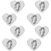 Gosknor 8pz Cuore Supporto Ad Anello per Telefono, Grazioso Anello Cellulare Adesivo Impugnatura Smartphone Phone Ring Holder per Custodie Cellulari Tablet Accessori Fai da Te (Argento)