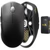 Lamzu Maya X Mouse da gioco wireless ultraleggero 47 g, interruttore ottico, massimo 30000 DPI, simmetrico, MCU Nordic 52840, codificatore antipolvere, sensore PAW3950 (Maya più grande)