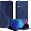 Fatcatparadise Cover per Samsung Galaxy A20S, Custodia Samsung A20S, Cover a Libro Wallet in Pelle Protettiva Portafoglio Antifurto Chiusura Magnetica Flip Telefono Case per Galaxy A20S (Blu)