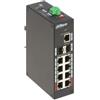 DAHUA SWITCH POE 8 PUERTOS GIGABIT + 1 UPLINK GIGABIT + 2SFP 120W 802.3AT LAYER 2