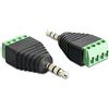 DELOCK ADAPTADOR ESTEREO JACK 3,5 MM MACHO TERMINAL BLOCK 4 PINES